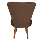 Poltrona Cadeira Decorativa Costurada Elegância Veludo Pés Pa