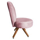 Poltrona Cadeira Decorativa Costurada Elegância Veludo Rosa B
