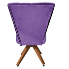 Poltrona Cadeira Decorativa Costurada Elegância Veludo Roxo B