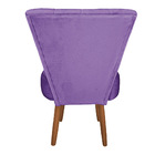 Poltrona Cadeira Decorativa Costurada Elegância Veludo Roxo P