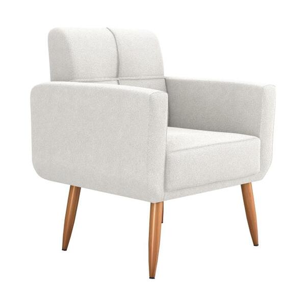 Poltrona Cadeira Decorativa Escritório Havana Matrix Bege