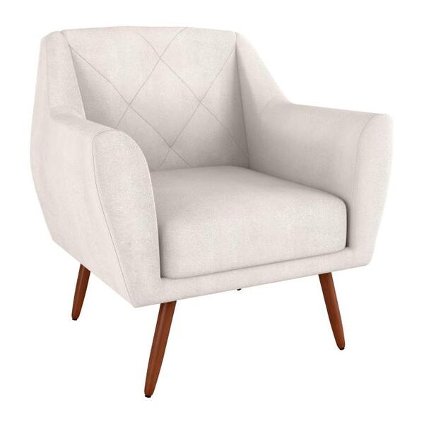 Poltrona Cadeira Decorativa Escritório Veneza Matrix Bege