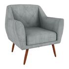 Poltrona Cadeira Decorativa Escritório Veneza Matrix Cinza