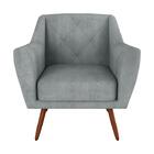 Poltrona Cadeira Decorativa Escritório Veneza Matrix Cinza