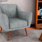 Poltrona Cadeira Decorativa Escritório Veneza Matrix Cinza