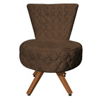 Poltrona Cadeira Decorativa Matelassê Elegância Veludo Base G