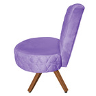 Poltrona Cadeira Decorativa Matelassê Elegância Veludo Lilás