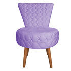 Poltrona Cadeira Decorativa Matelassê Elegância Veludo Pés Pa