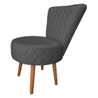 Poltrona Cadeira Decorativa Matelassê Elegância Veludo Pés Pa