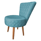 Poltrona Cadeira Decorativa Matelassê Elegância Veludo Pés Pa