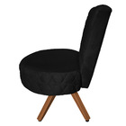 Poltrona Cadeira Decorativa Matelassê Elegância Veludo Preto