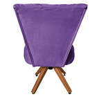 Poltrona Cadeira Decorativa Matelassê Elegância Veludo Roxo B