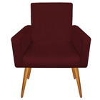 Poltrona Cadeira Decorativa Para Sala Moveis Recepção Pés Pal