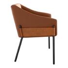 Poltrona Cadeira Decorativa Pés De Ferro Malta Matrix Preto