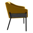 Poltrona Cadeira Decorativa Pés Ferro Malta Matrix Amarelo