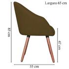 Poltrona Cadeira Decorativa Pes Madeira Adapt Veludo Vazzano