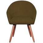 Poltrona Cadeira Decorativa Pes Madeira Adapt Veludo Vazzano