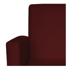 Poltrona Cadeira Decorativa Pés Palito Suede Vermelho