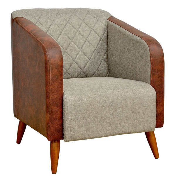 Poltrona Cadeira Decorativa Sala Estar Silmara Luxo Linho Com