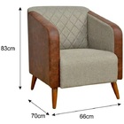 Poltrona Cadeira Decorativa Sala Estar Silmara Luxo Linho Com