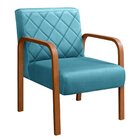 Poltrona Cadeira Decorativa Sala, Recepção Lara Azul