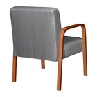 Poltrona Cadeira Decorativa Sala, Recepção Lara Cinza Grafite