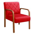 Poltrona Cadeira Decorativa Sala, Recepção Lara Vermelho