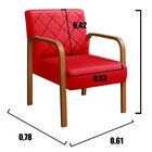 Poltrona Cadeira Decorativa Sala, Recepção Lara Vermelho