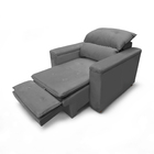 Poltrona Cadeira Do Papai Reclinável Retrátil Onix Suede Cinz