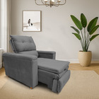 Poltrona Cadeira Do Papai Reclinável Retrátil Onix Suede Cinz