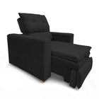 Poltrona Cadeira Do Papai Reclinável Retrátil Onix Suede Pret