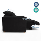 Poltrona Cadeira Do Papai Reclinável Retrátil Onix Suede Pret