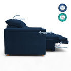 Poltrona Cadeira Do Papai Reclinável Retrátil Onix Veludo Azu