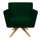 Poltrona Cadeira Giratória Decorativa Para Sala Estar Jantar