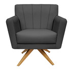 Poltrona Cadeira Giratória Decorativa Para Sala Estar Jantar