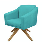 Poltrona Cadeira Giratória Decorativa Para Sala Estar Jantar