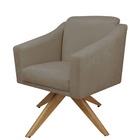 Poltrona Cadeira Giratória Decorativa Para Sala Estar Jantar