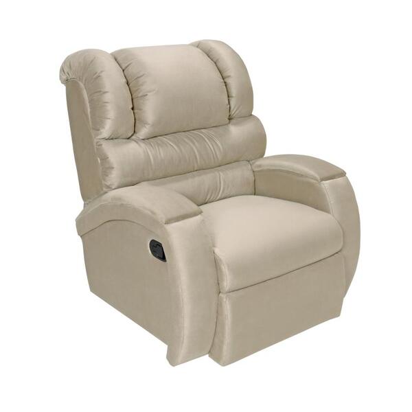 Poltrona Cadeira Imperial Zero Wall Com Balanço E Giro Suede