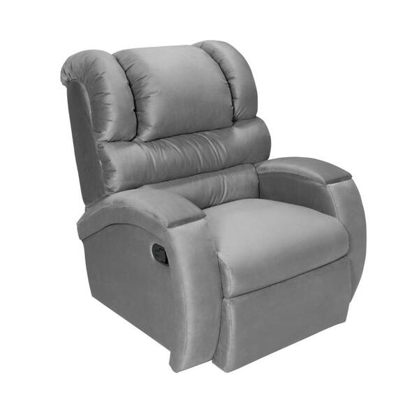 Poltrona Cadeira Imperial Zero Wall Com Balanço E Giro Suede