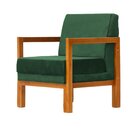 Poltrona Cadeira Luxo Veludo Clássico Dubai Verde