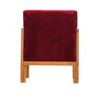 Poltrona Cadeira Luxo Veludo Clássico Dubai Vermelho