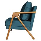 Poltrona Cadeira Luxo Veludo Mona Azul Royal