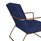 Poltrona Cadeira Malta Decorativa Sala Aramado Bronze Suede A