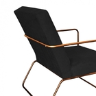 Poltrona Cadeira Malta Decorativa Sala Aramado Bronze Suede P