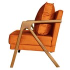 Poltrona Cadeira Mona Luxo Veludo Cobre