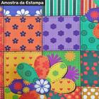 Poltrona Cadeira Nina Pés Madeira Rodapé Patchwork Retalhos