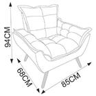 Poltrona Cadeira Opala Cinza