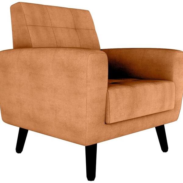 Poltrona Cadeira Sala Decorativa Recepção Livia Matrix Mostar