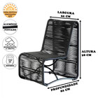 Poltrona Cadeira Suécia Em Alumínio Com Corda Sintética Para