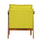 Poltrona Cadeira Vitoria Base Reforçada Amarelo